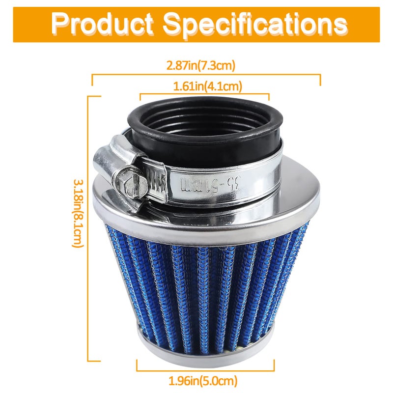 cyleto 39mm Air Filter for GY6 50cc Moped Scooter Dirt Bike Motorcycle 50cc 110cc 125cc 150cc 200cc kids' ATV SCOOTER GO-KART DIRT BIKE POCKET BIKE - Image 2